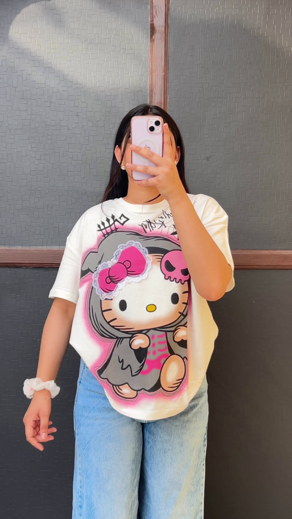 Off-White Heart Graphic Tie-Up T-Shirt