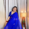 Royal Blue Sheer Saree