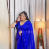 Royal Blue Sheer Saree