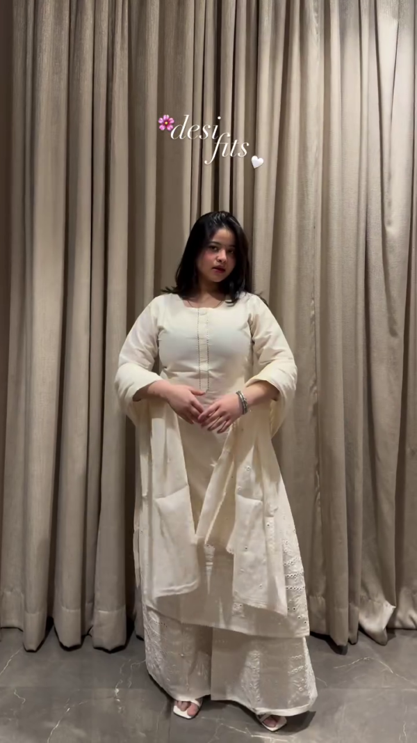 🖤 Black Printed Cotton Anarkali Kurta Set with Dupatta