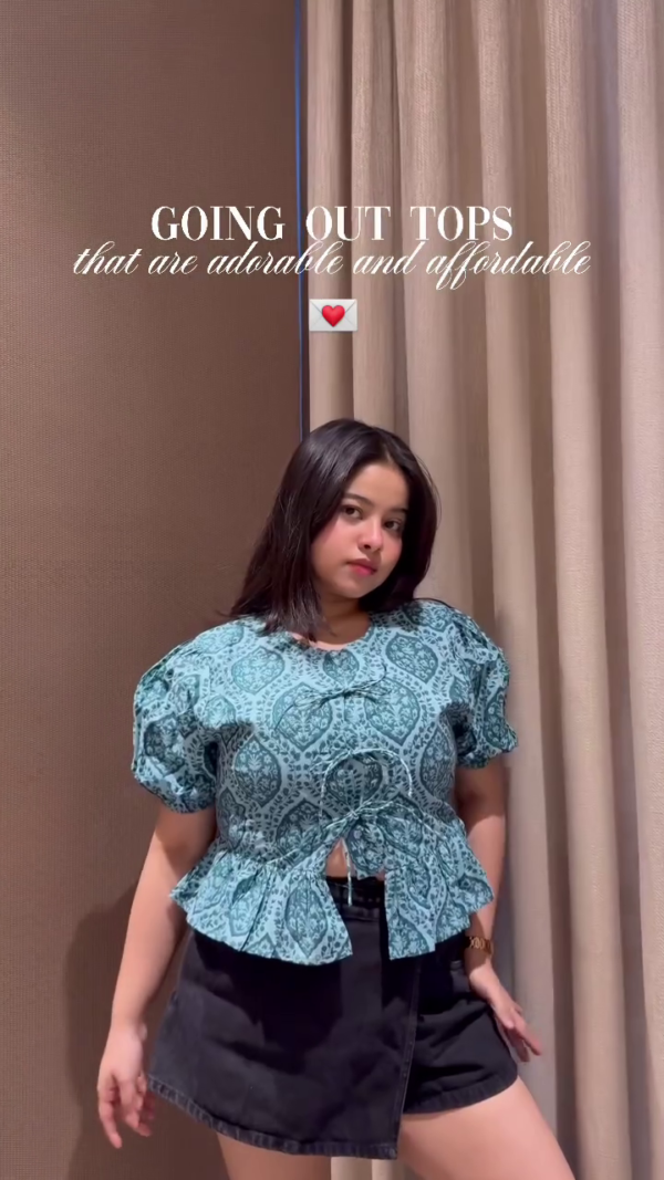 🌸 Floral Print Peplum Top for Women