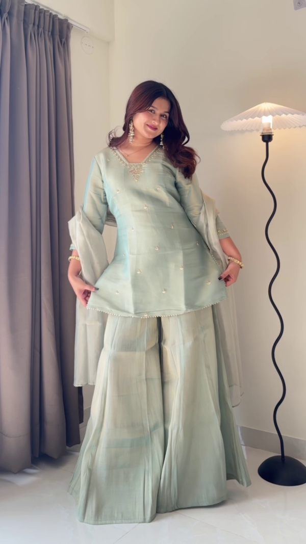 Silk Fusion Kurta & Palazzo Set