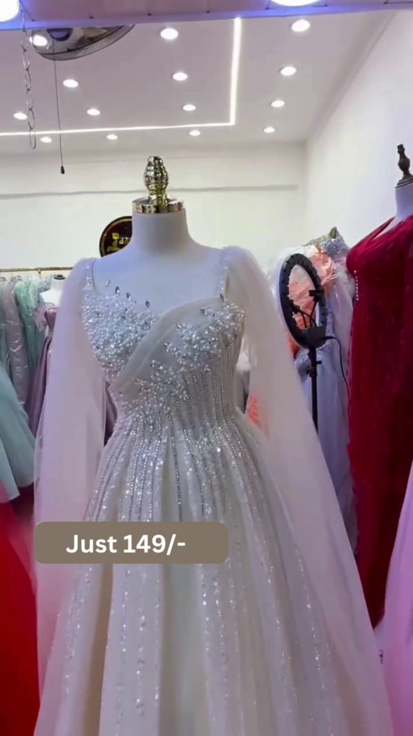 Sky Blue Embellished Party Gown