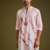 Multicolor Linen Kurta Set With Abstract Print