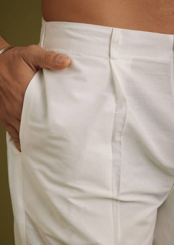 Multicolor Linen Kurta Set With Abstract Print