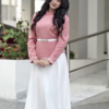 Elegant Pink Top with Palazzo Pants