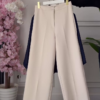 Navy Chiffon Blouse with Wide Pants