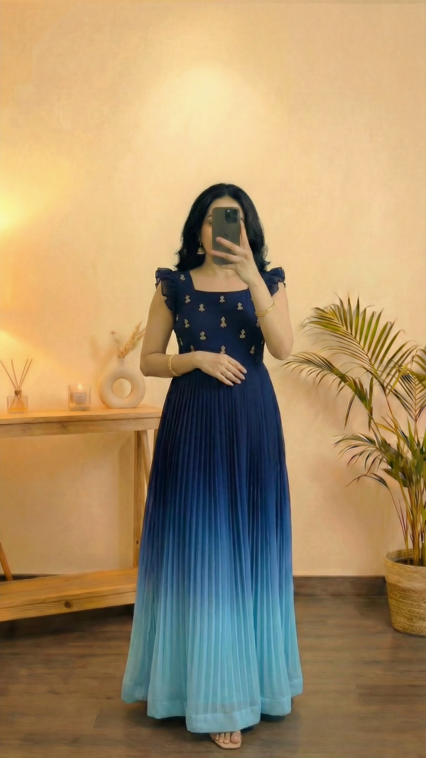 Maroon Anarkali Dress