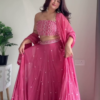 Peach Silk Lehenga Set