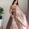 Peach Silk Lehenga Set