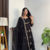 Black Anarkali Gown with Dupatta