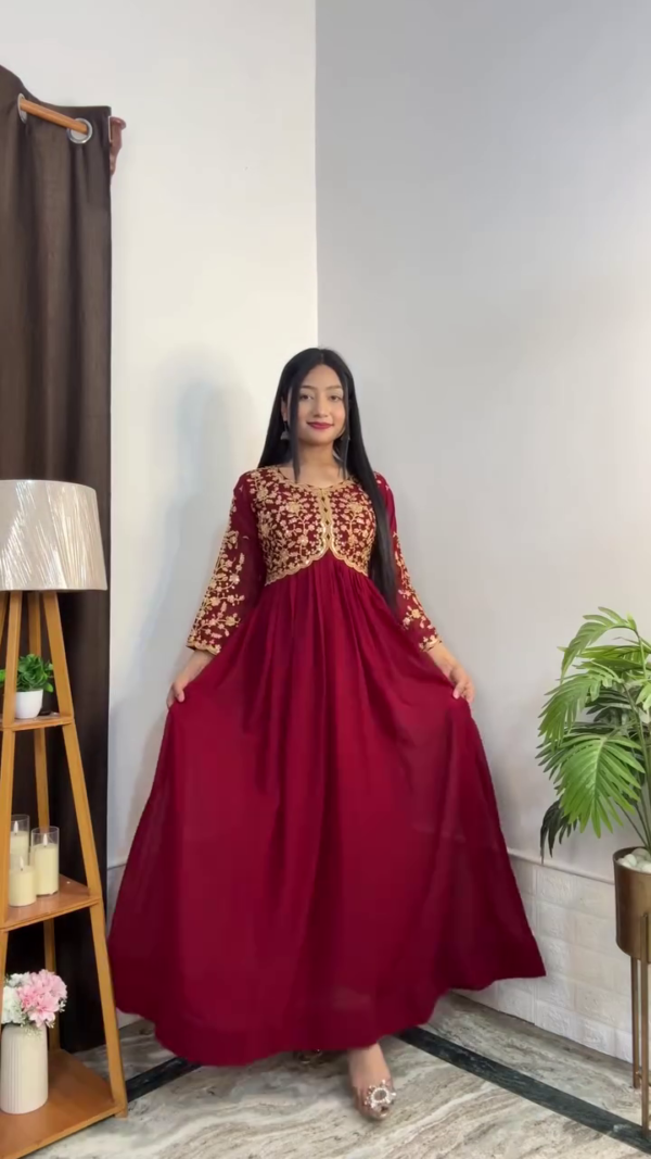 Black Anarkali Gown with Dupatta