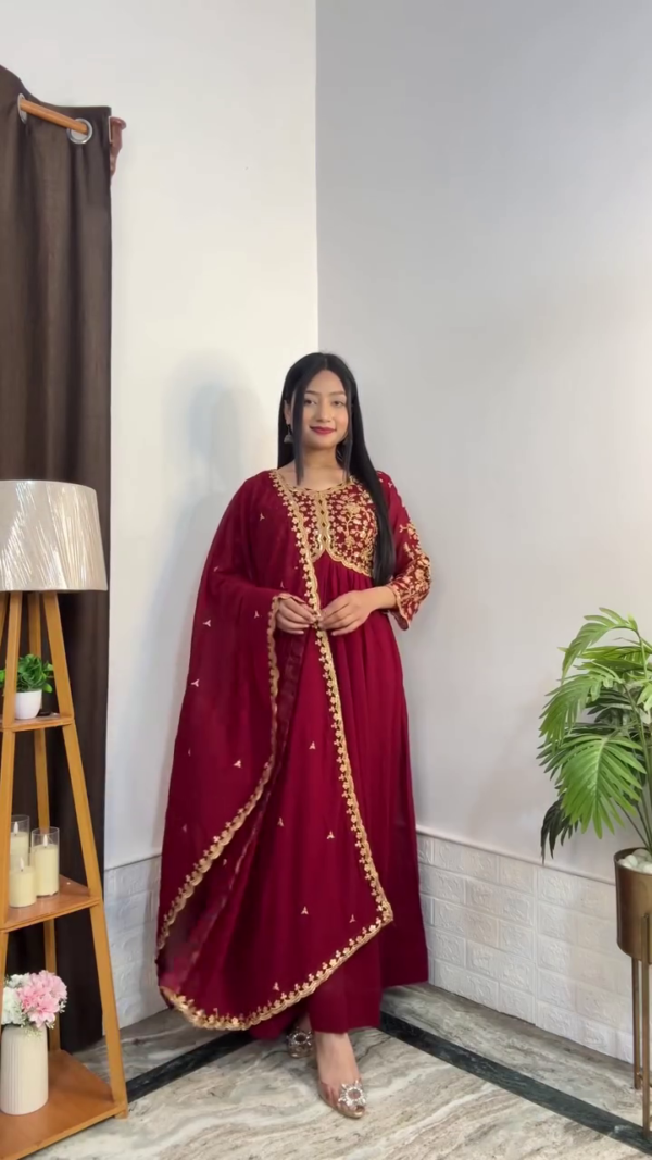 Black Anarkali Gown with Dupatta