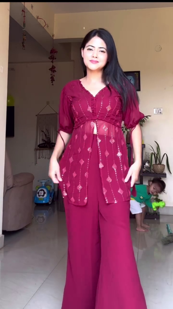 Navy Blue Off-Shoulder Co-ord Set