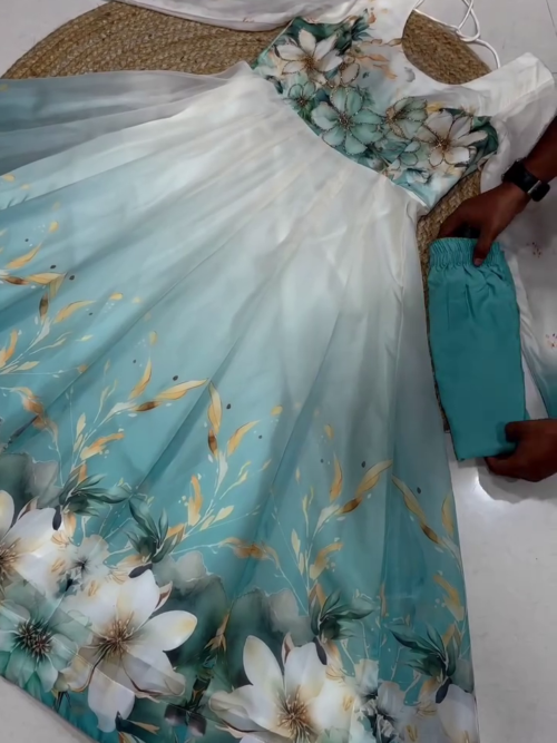 . Floral Designer Anarkali Dress