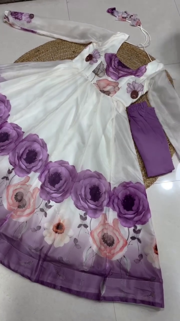 . Floral Designer Anarkali Dress