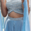 Sky Blue Indo-Western Lehenga Set