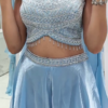 Sky Blue Indo-Western Lehenga Set