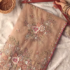 Beige Embroidered saree