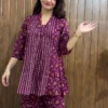 Jisora Rustic Flora Cotton Co-Ord Set – Printed Tunic with Palazzos