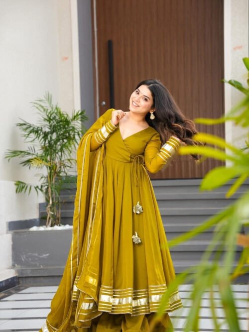 Mustard Color Gotta Work Palazzo Suit Set