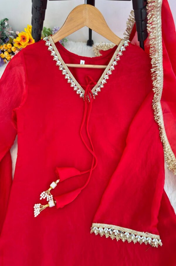 Red Color Farsi Style Salwar Suit