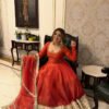 Rust Orange Gotta Work Anarkali Suit Set