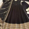 Black Color Gotta Work Anarkali Suit