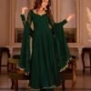 Green Color Georgette Anarkali Suit with Dupatta