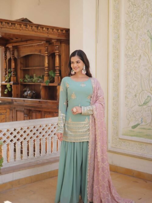 Light Green Palazzo Suit with Dupatta