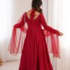 Royal Maroon Festive Anarkali Gown Set