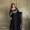 Jacket Style Black Anarkali Suit Set – Party Wear Georgette Anarkali Dress for Women