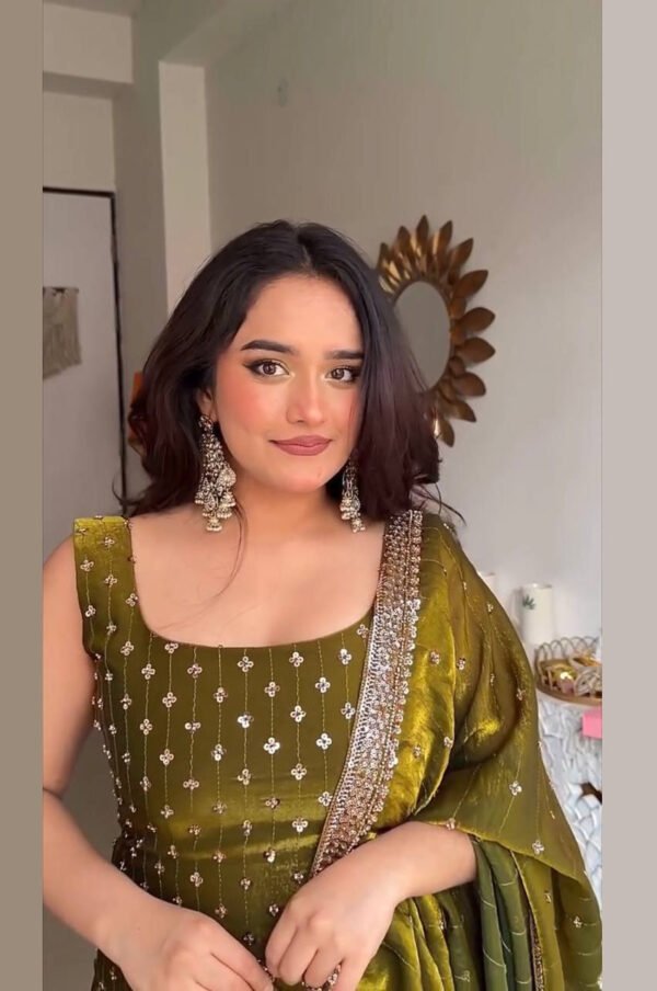 Mehndi Green Suit Set By Suratikart