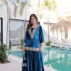 Arabian Blue Ice Velvet Suit Set