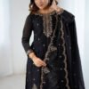 Black Kediya Style Sharara Suit