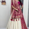 Rani Pink Lehenga Saree Set – Royal Elegance with Modern Flair