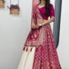 Rani Pink Lehenga Saree Set – Royal Elegance with Modern Flair