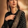 Aditi Rao-Inspired Black Rayon Embroidered Anarkali Suit Set