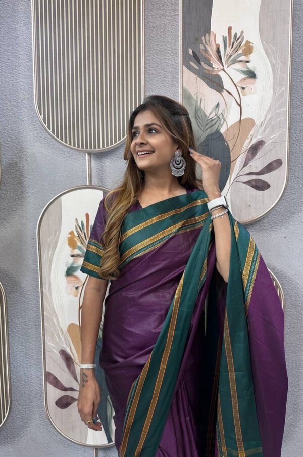 Grape Purple Zip & Go Gown Saree