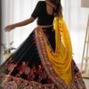 Black Faux Georgette Chaniya Choli with Original Mirror Work