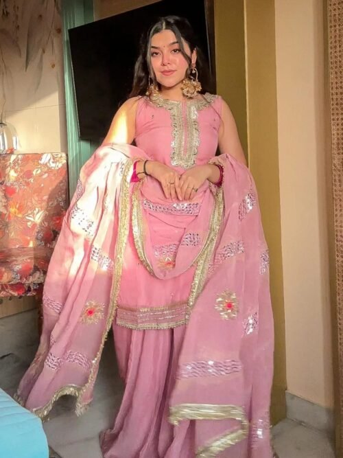 Pink Occasion Wear Sharara Set