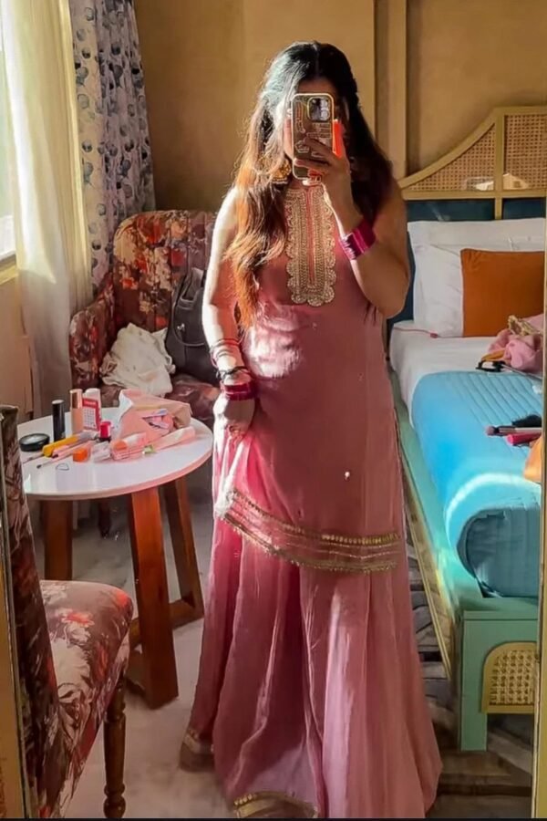 Pink Occasion Wear Sharara Set