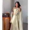 Daisy White Cosmos Anarkali Gown Set