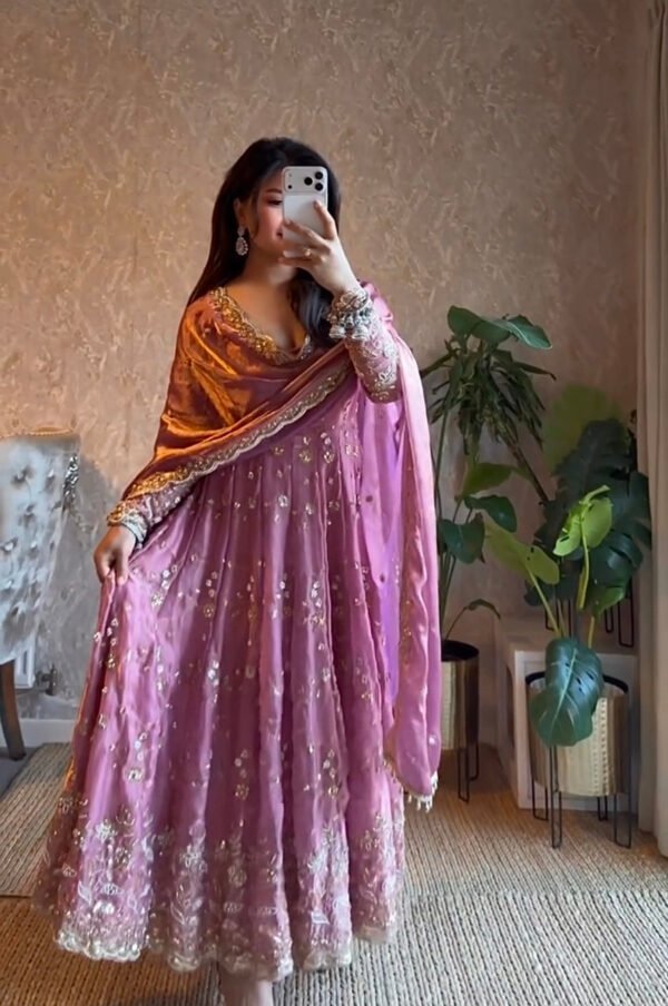 Carnival Pink Heavy Anarkali Suit Set