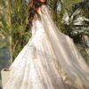 Luxurious White Gown with Sequence Work & Dupatta