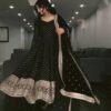 Black Sequins Work Suratikart Anarkali Suit Set
