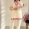 Festival Special Off White Khadi Cotton Co-Ord Set