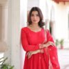 Wedding Special Red Anarkali Gown Set
