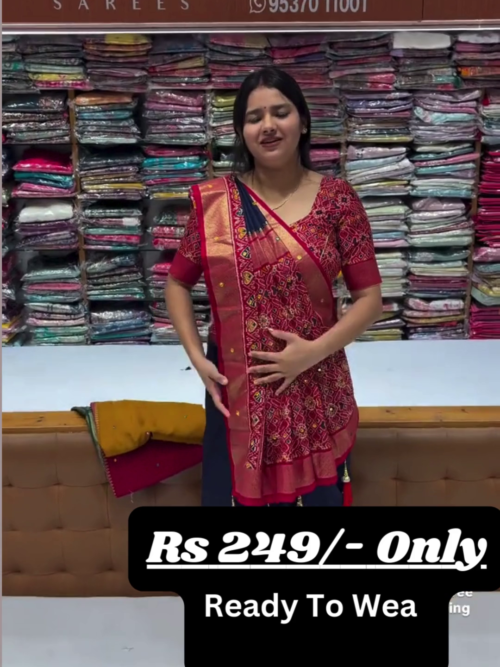 Exquisite Pure Silk Banarasi Patola Saree – A Timeless Masterpiece of Tradition and Luxury