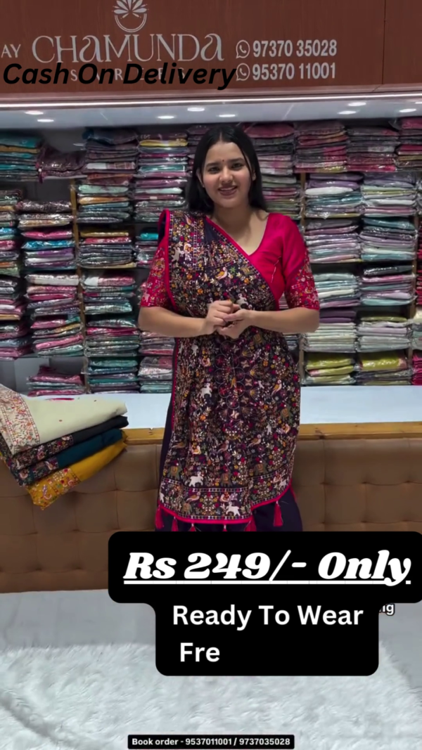 Elegant Patola Printed Silk Saree – A Fusion of Tradition and Contemporary Charm